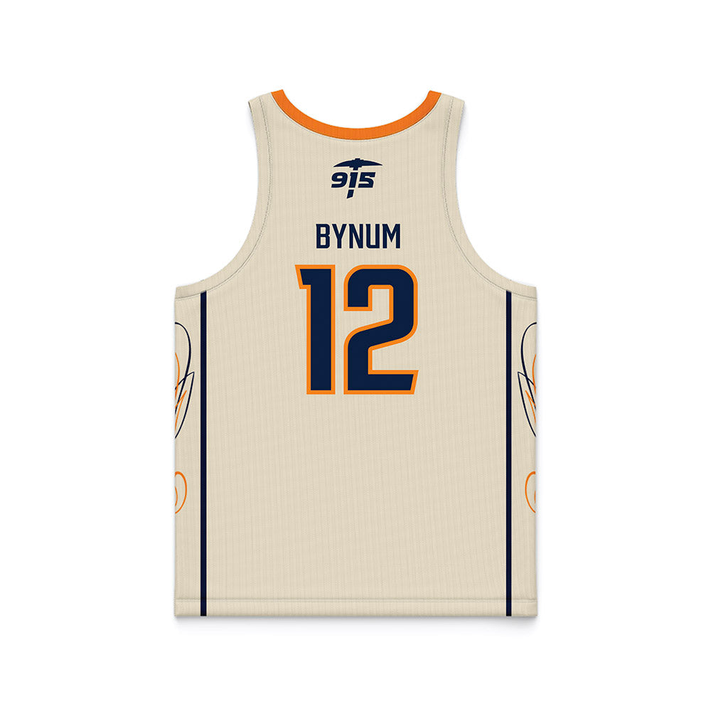 UTEP - NCAA Men's Basketball : Ahamad Bynum - Cream Basketball Jersey-1