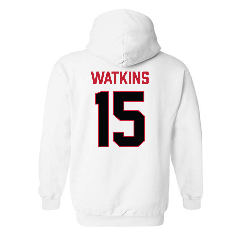Ferris State - NCAA Football : Jerlaius Watkins - National Champions Shersey Hooded Sweatshirt-1