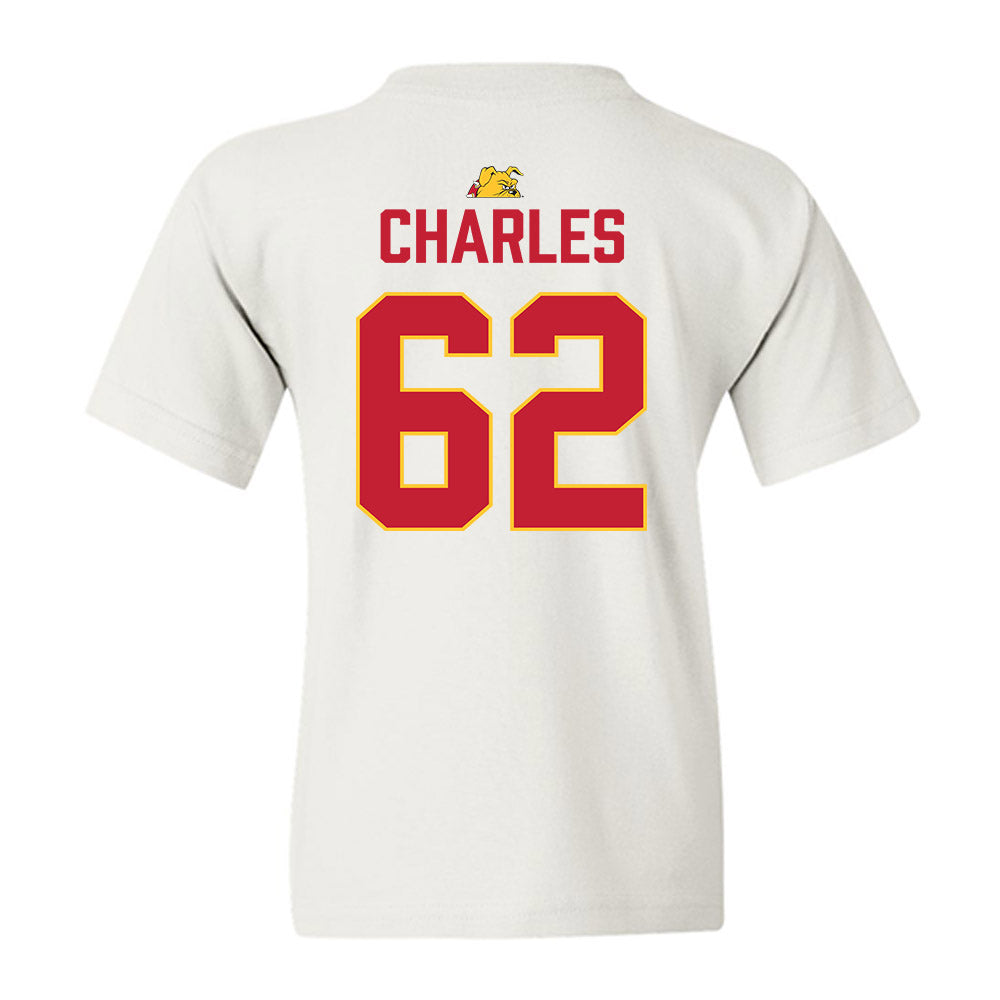 Ferris State - NCAA Football : Martaz Charles - 5 years National Champions Youth T-Shirt-1