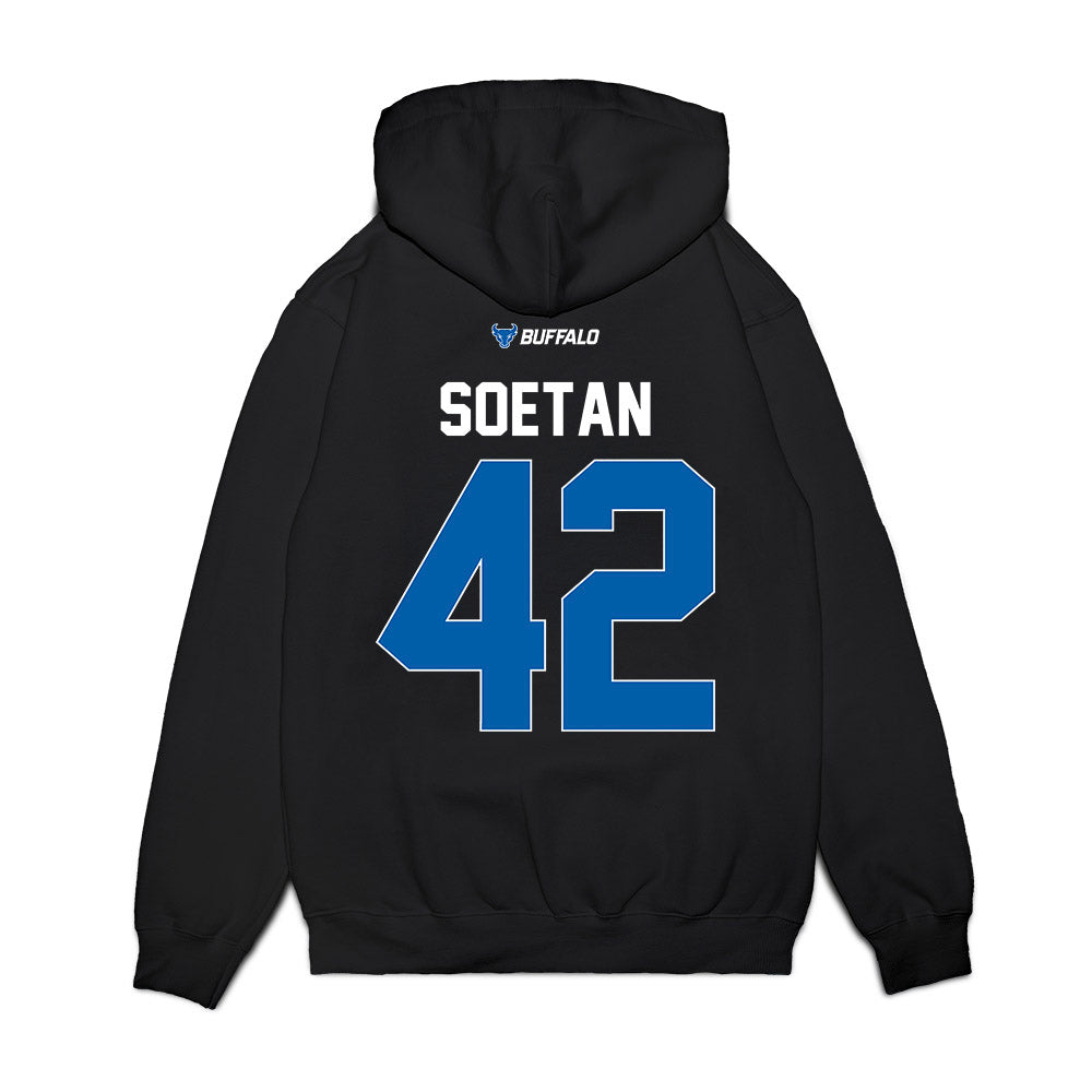 Buffalo - NCAA Women's Basketball : Oyinkansola Soetan - Vintage Basketball Premium Hooded Sweatshirt-1