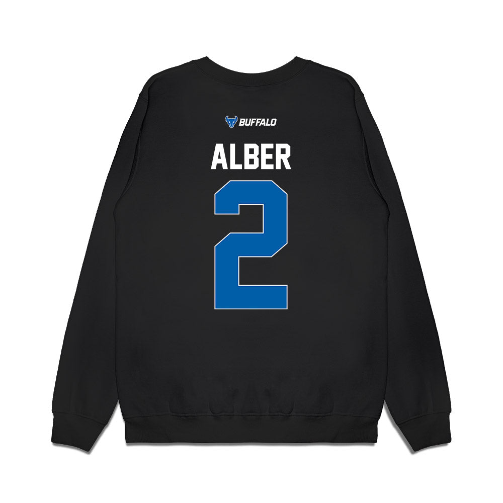 Buffalo - NCAA Women's Basketball : Natavia Alber - Vintage Basketball Premium Crewneck Sweatshirt-1