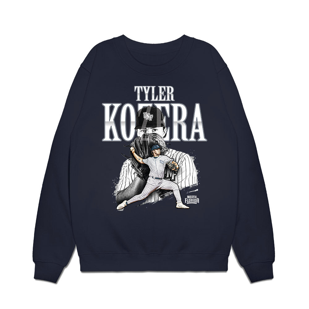 UNF - NCAA Baseball : Tyler Kozera - Collage Premium Crewneck Sweatshirt-0