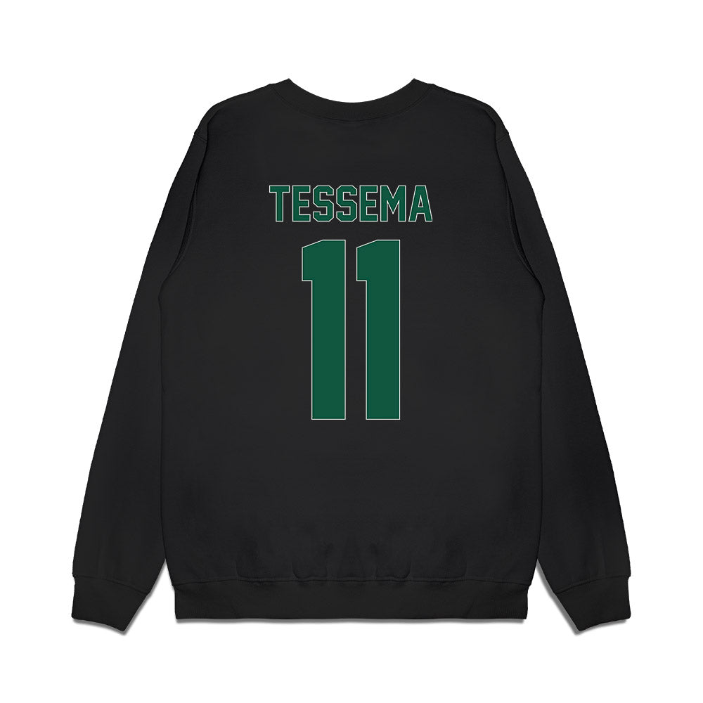 Cleveland State - NCAA Men's Basketball : Waqo Tessema - Vintage Shersey Premium Crewneck Sweatshirt-1