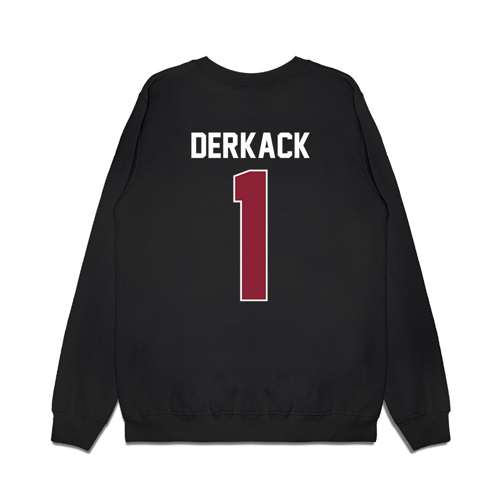 UMass - NCAA Women's Basketball : Taylor Derkack - Vintage Basketball Shersey Premium Crewneck Sweatshirt-1