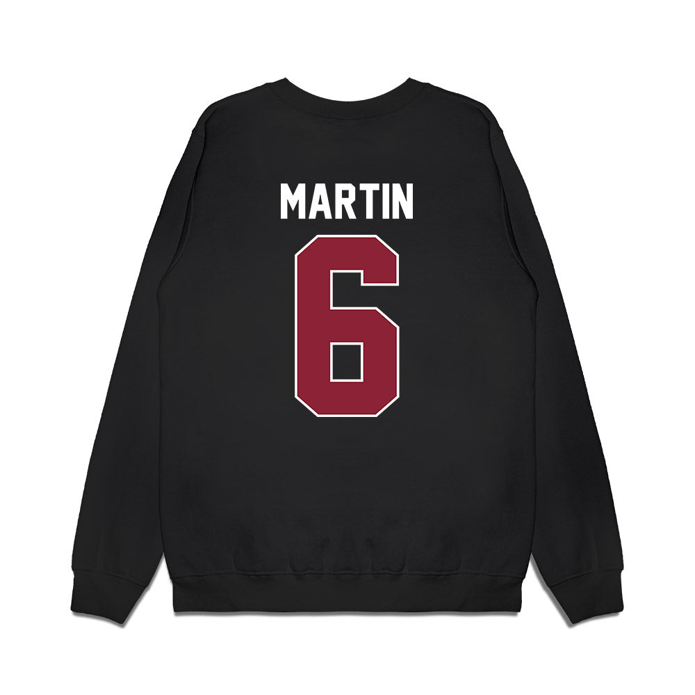 UMass - NCAA Men's Basketball : Christian Martin - Vintage Basketball Shersey Premium Crewneck Sweatshirt-1