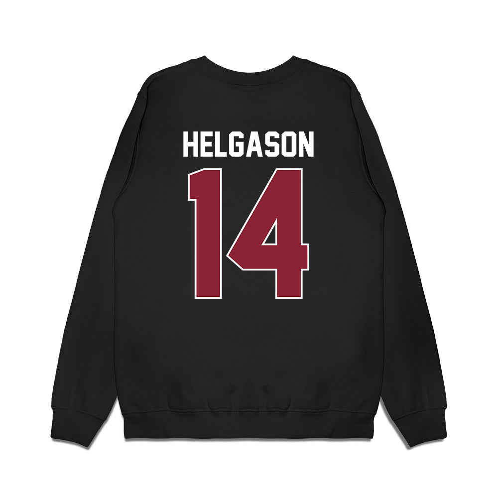 UMass - NCAA Men's Basketball : Heimir Helgason - Vintage Basketball Shersey Premium Crewneck Sweatshirt-1