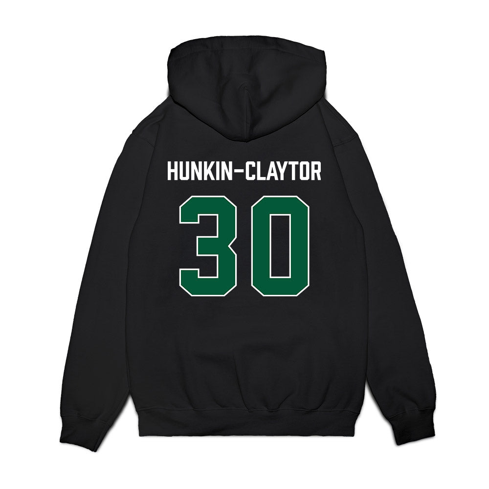 Hawaii - NCAA Men's Basketball : Aaron Hunkin-Claytor - Vintage Shersey Premium Hooded Sweatshirt-1