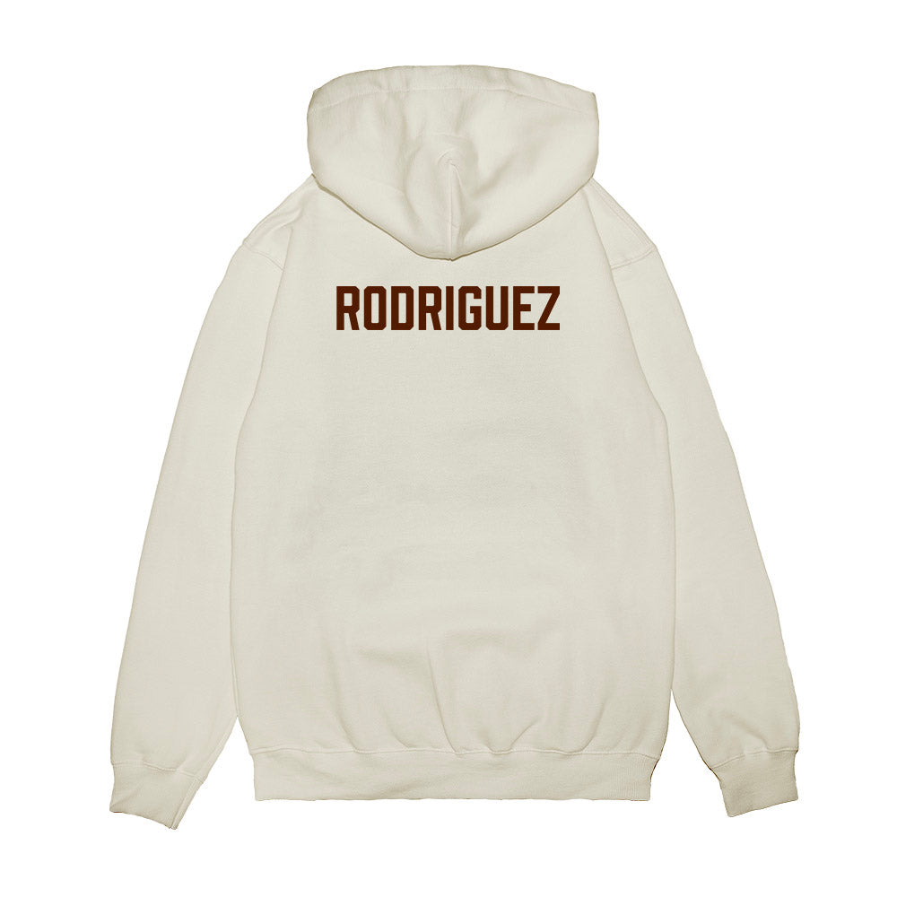 Western Michigan - NCAA Women's Basketball : Vanessa Rodriguez - Vintage Basketball Premium Hooded Sweatshirt-1