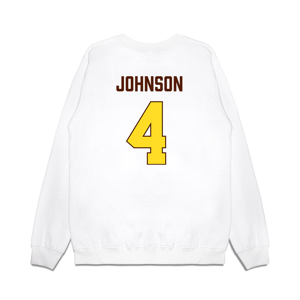 Western Michigan - NCAA Men's Basketball : Ben Johnson - Vintage Basketball Premium Crewneck Sweatshirt-1