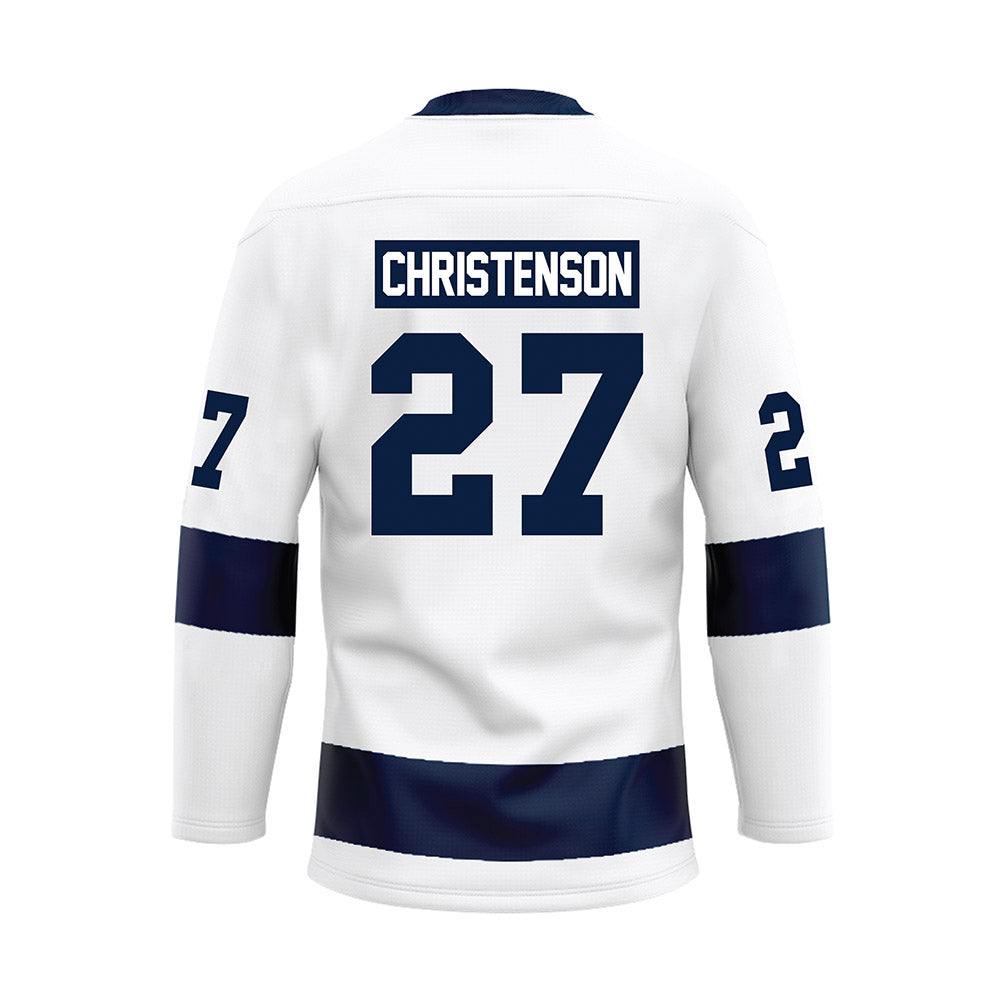 Penn State - NCAA Men's Ice Hockey : Cade Christenson - White Hockey Jersey-1
