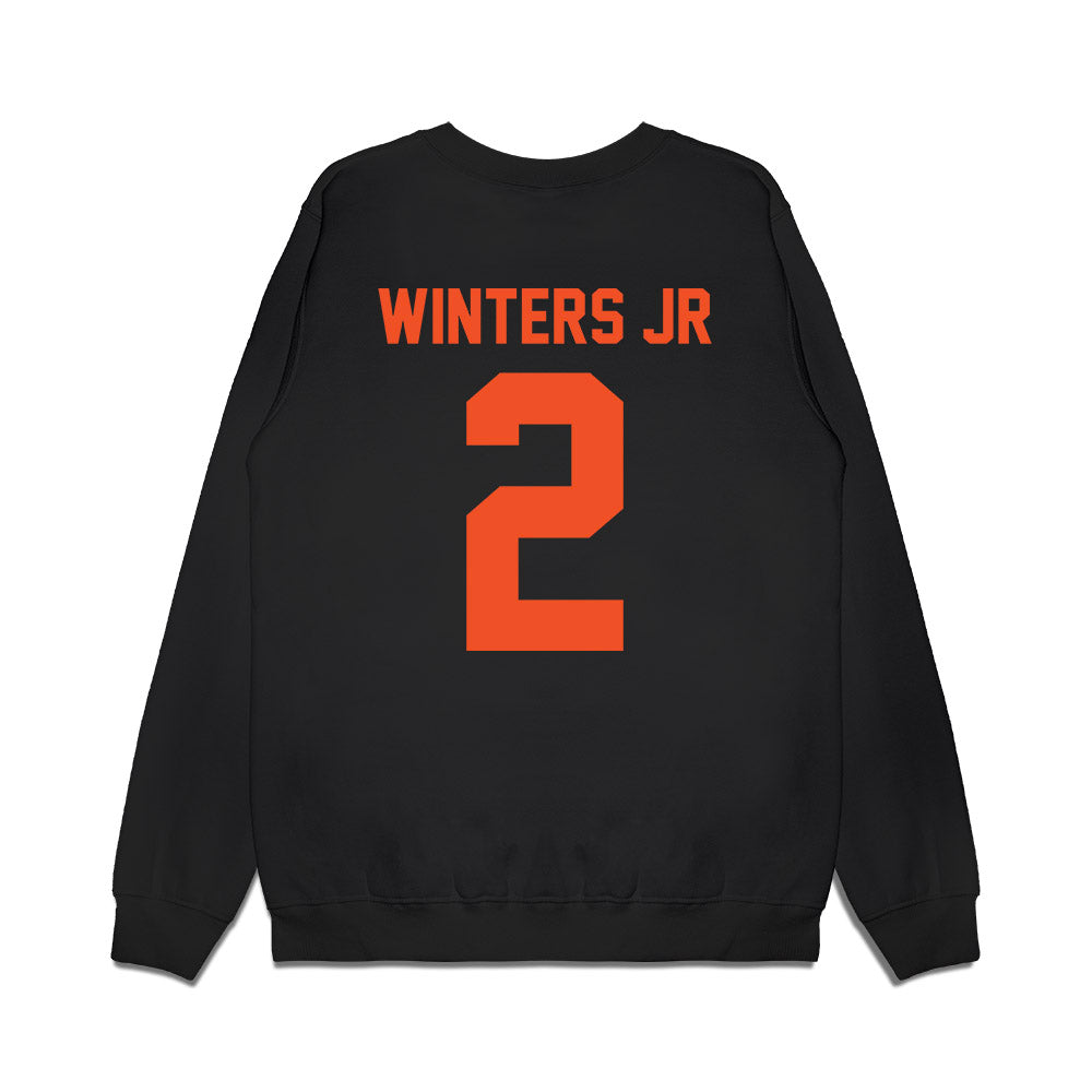 UTRGV - NCAA Men's Basketball : Demarris Winters Jr - Vintage Shersey Premium Crewneck Sweatshirt-1