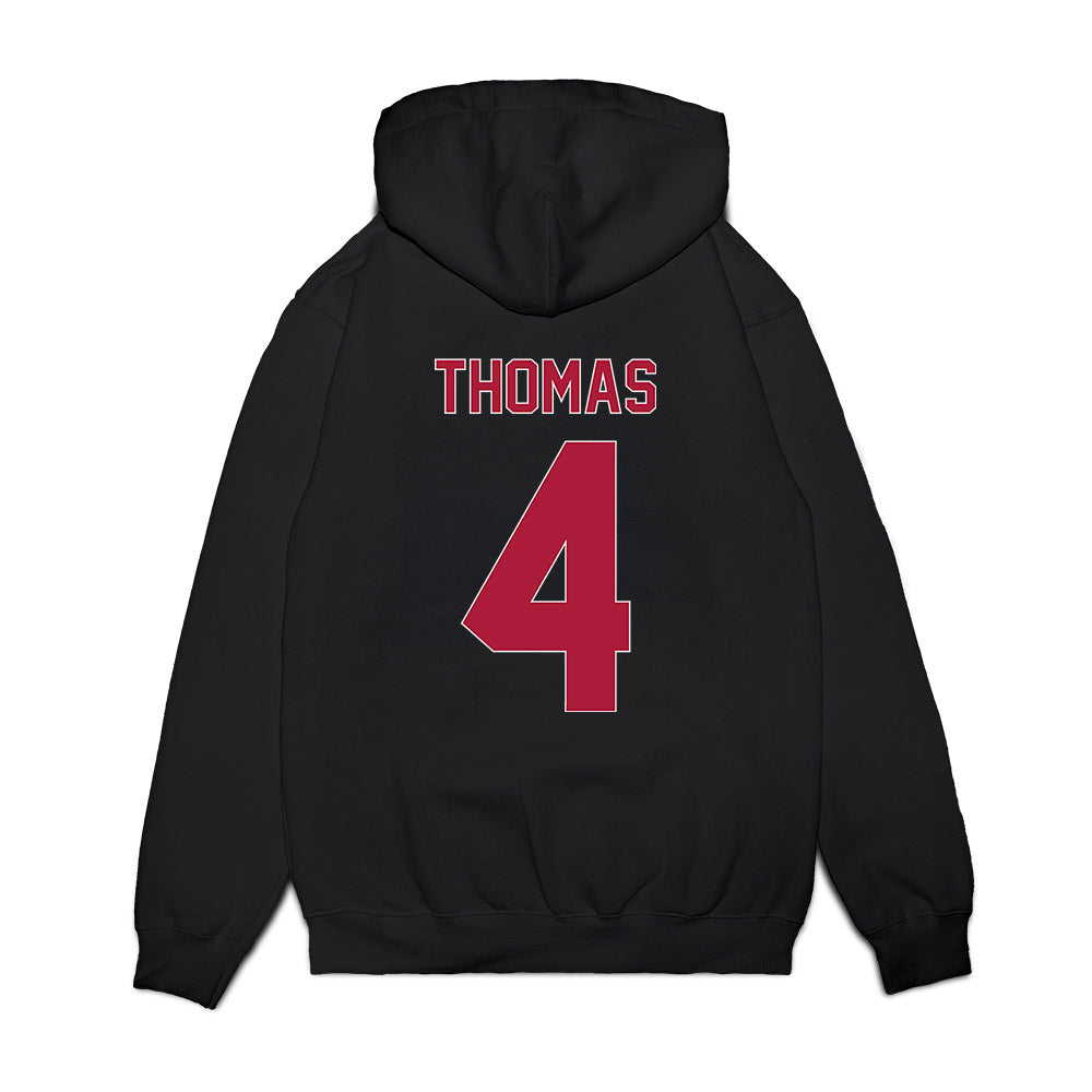 LMU - NCAA Men's Basketball : Aj Thomas - Vintage Premium Hooded Sweatshirt-1