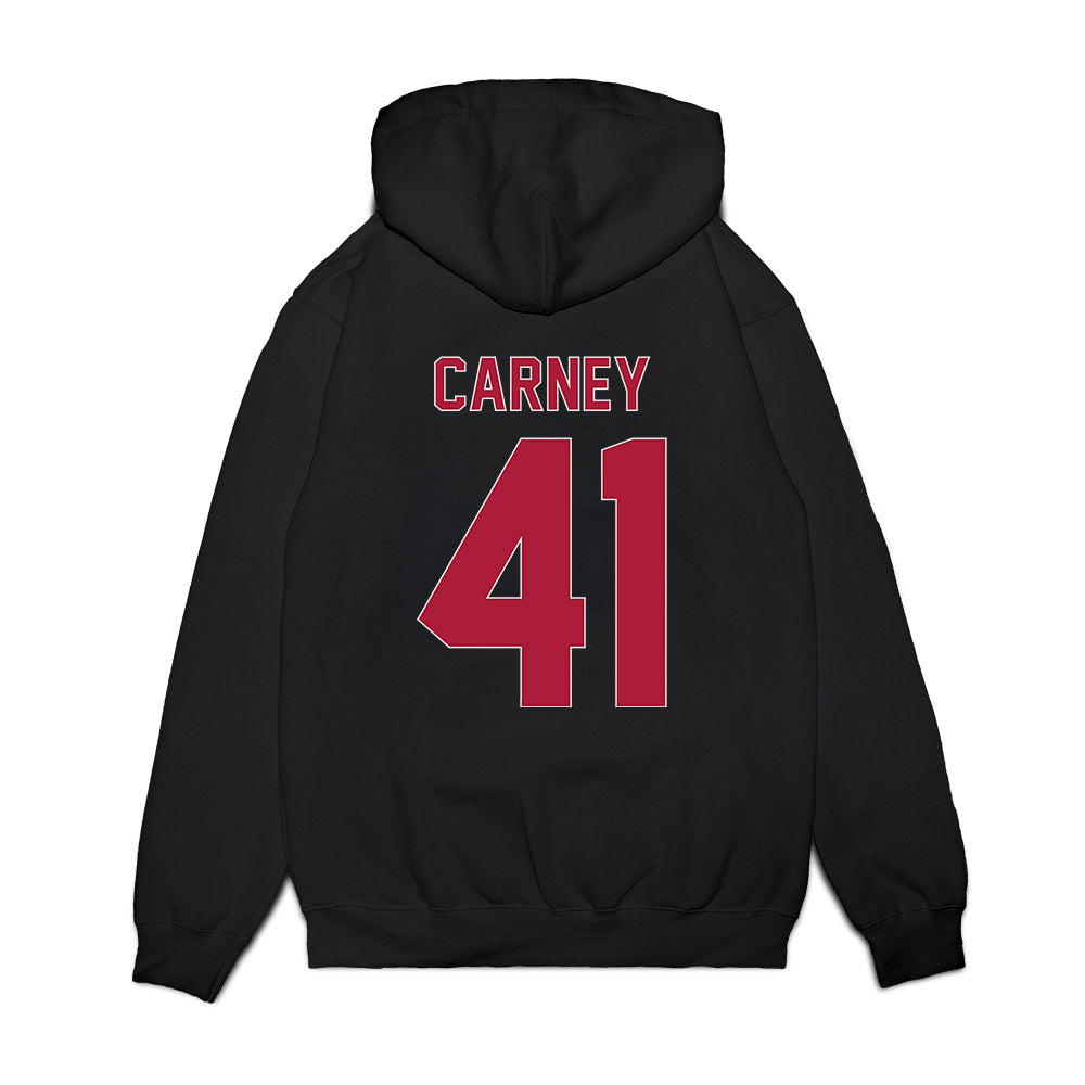 LMU - NCAA Men's Basketball : Kevin Carney - Vintage Premium Hooded Sweatshirt-1