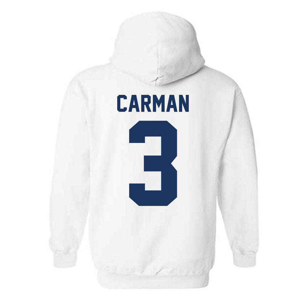 Monmouth - NCAA Women's Basketball : Tessa Carman - Vintage Shersey Hooded Sweatshirt-1