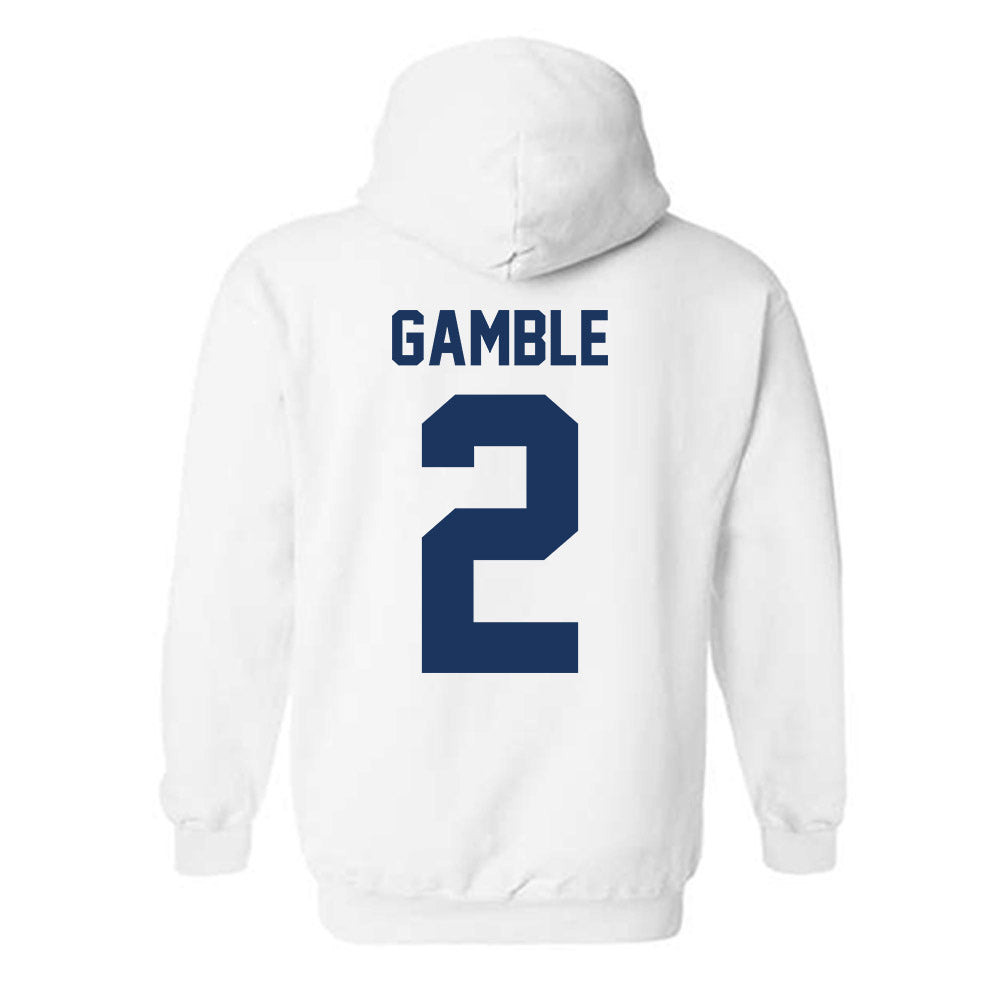 Monmouth - NCAA Women's Basketball : Gissel Gamble - Vintage Shersey Hooded Sweatshirt-1