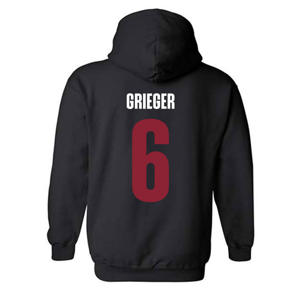 SCU - NCAA Women's Basketball : Sienna Grieger - Vintage Shersey Hooded Sweatshirt-1
