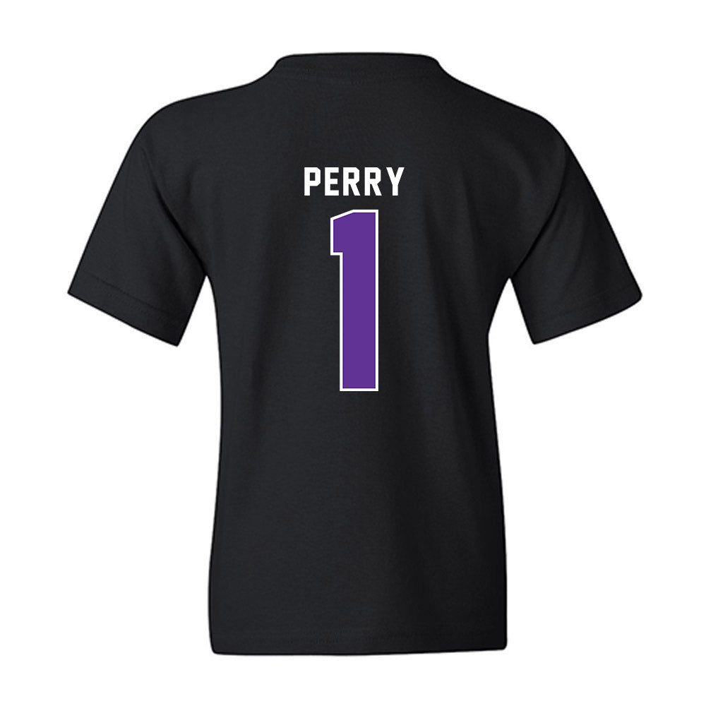 SFA - NCAA Women's Basketball : Myka Perry - Vintage Shersey Youth T-Shirt-1