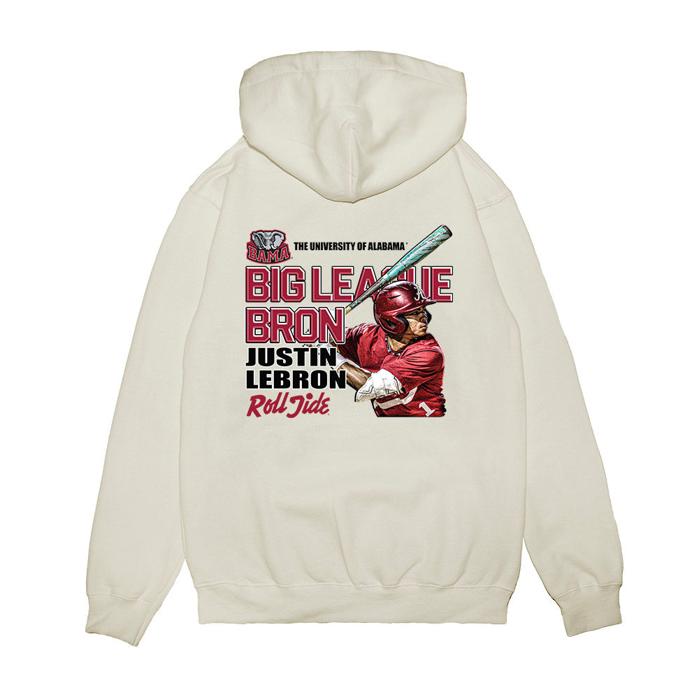 Alabama - NCAA Baseball : Justin Lebron - Big League Bron Premium Hooded Sweatshirt-1