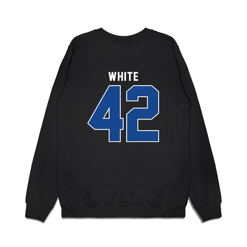 SMU - NCAA Women's Basketball : Roxy White - Vintage Premium Crewneck Sweatshirt-1