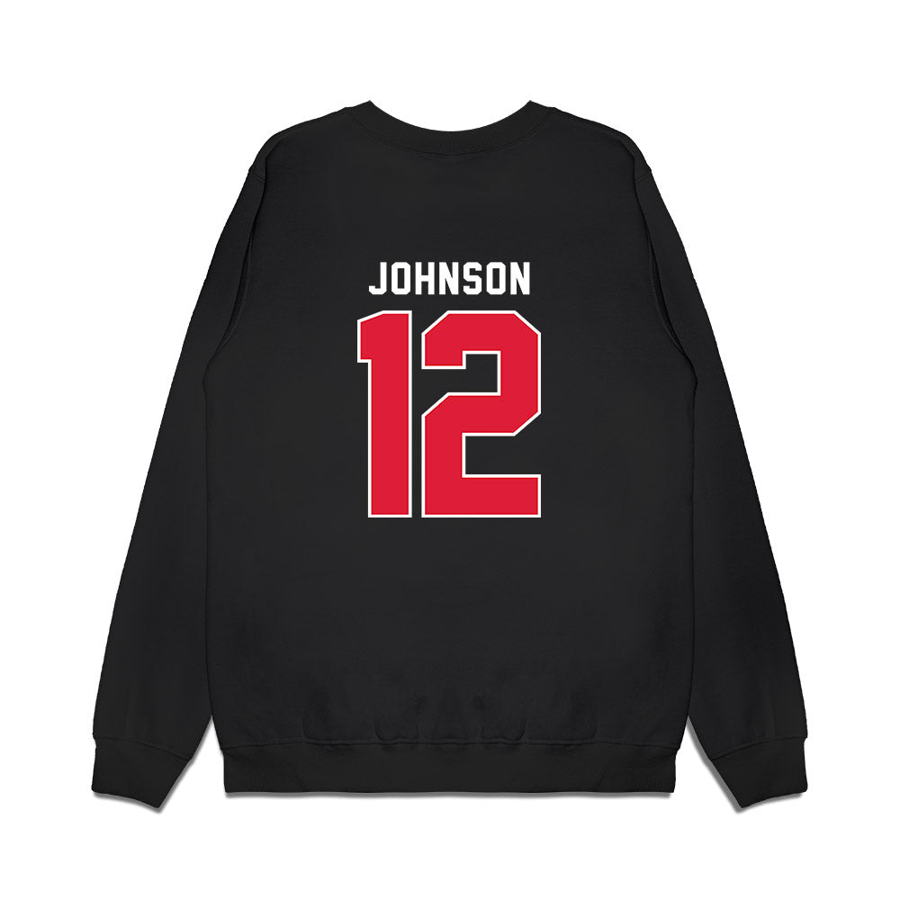 Dayton - NCAA Women's Basketball : Jayda Johnson - Vintage Premium Crewneck Sweatshirt-1