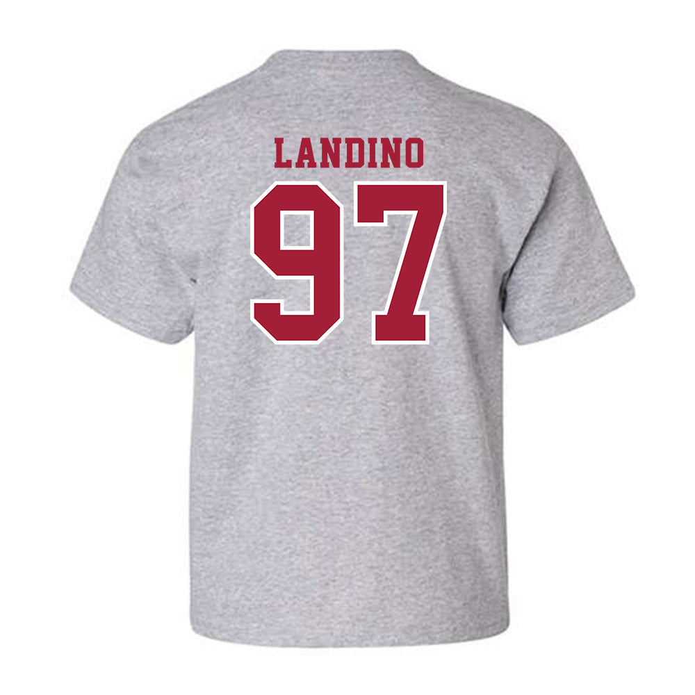 Indiana - NCAA Football : Mario Landino - Helmet Shersey Youth T-Shirt-1
