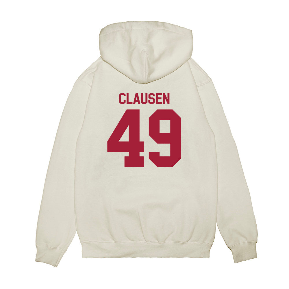 Indiana - NCAA Football : Drew Clausen - Flipping Champs Premium Hooded Sweatshirt-1
