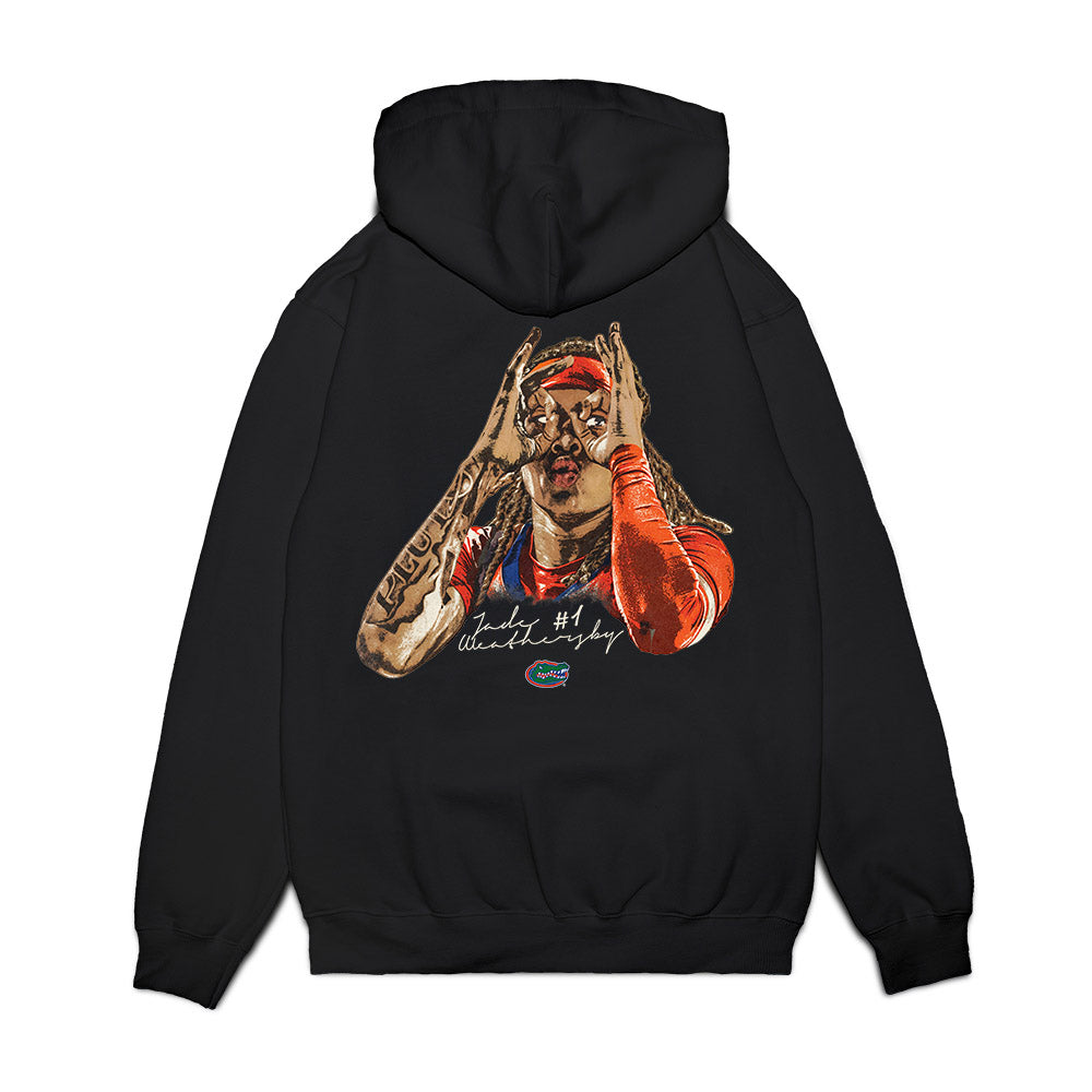 Florida - NCAA Women's Basketball : Jade Weathersby - Game Face Premium Hooded Sweatshirt-1