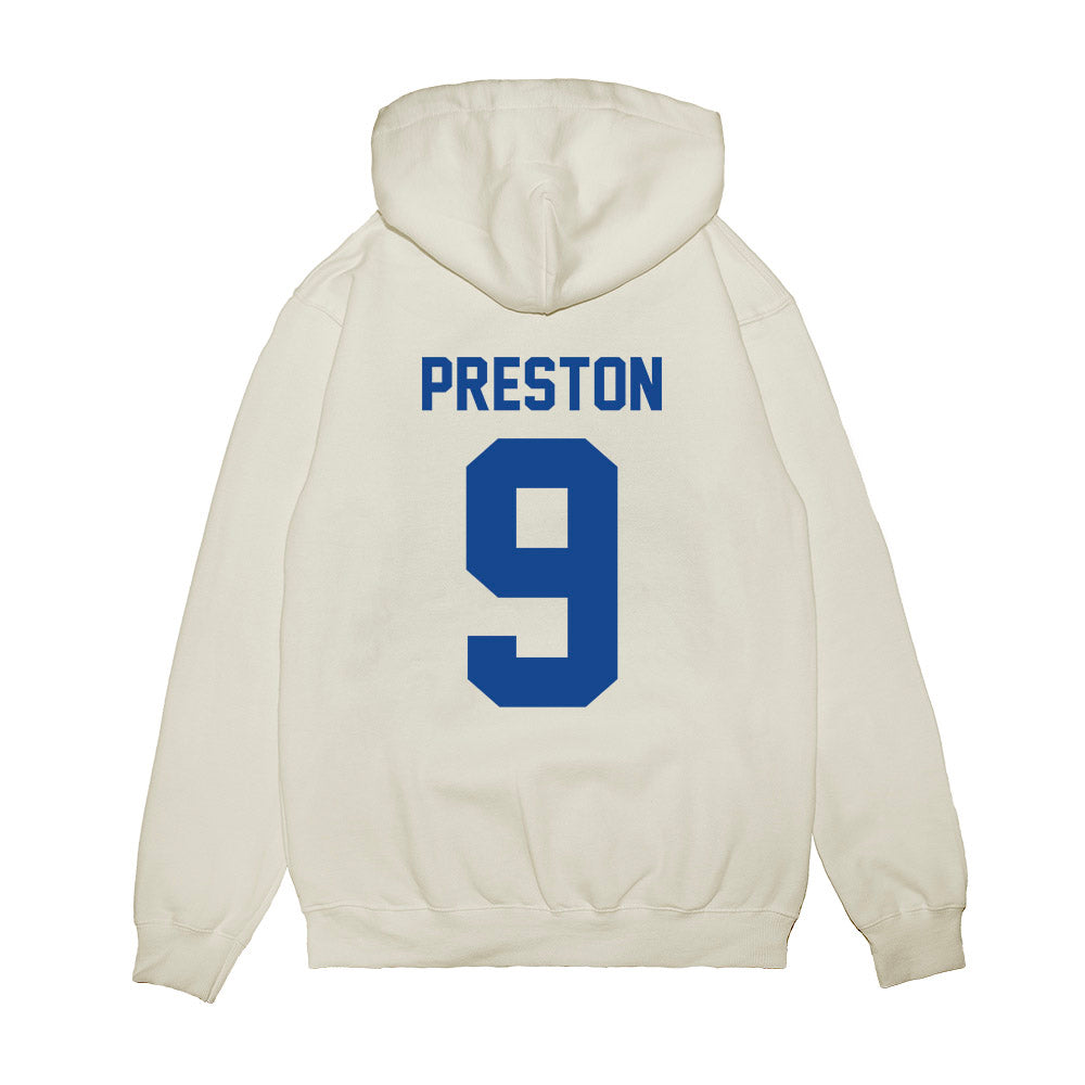 Hampton - NCAA Men's Basketball : William Preston - Vintage Shersey Premium Hooded Sweatshirt-1
