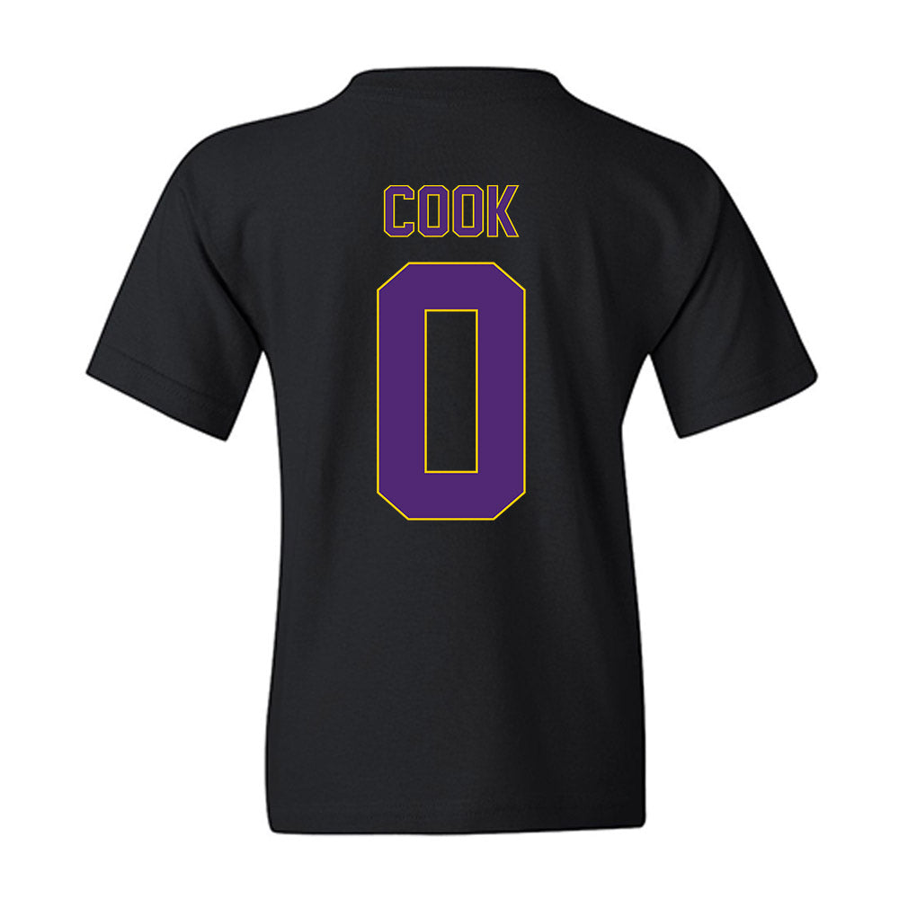 WIU - NCAA Men's Basketball : Tyran Cook - Vintage Basketball Youth T-Shirt-1