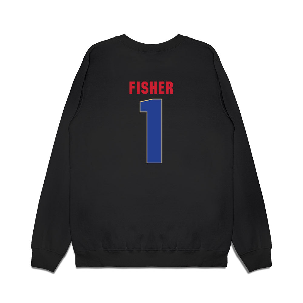 Tulsa - NCAA Women's Basketball : Haven Fisher - Vintage Shersey Premium Crewneck Sweatshirt-1