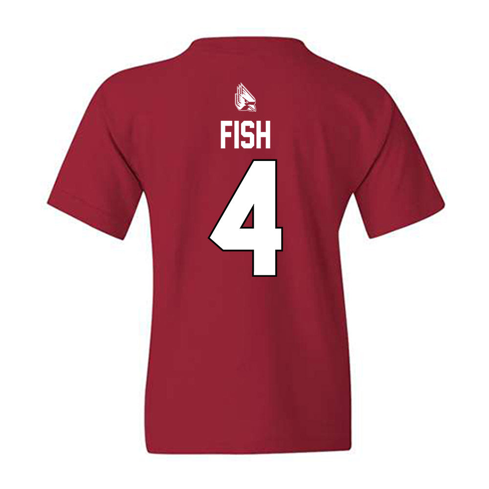Ball State - NCAA Men's Basketball : Kayden Fish - Sports Shersey Youth T-Shirt-1