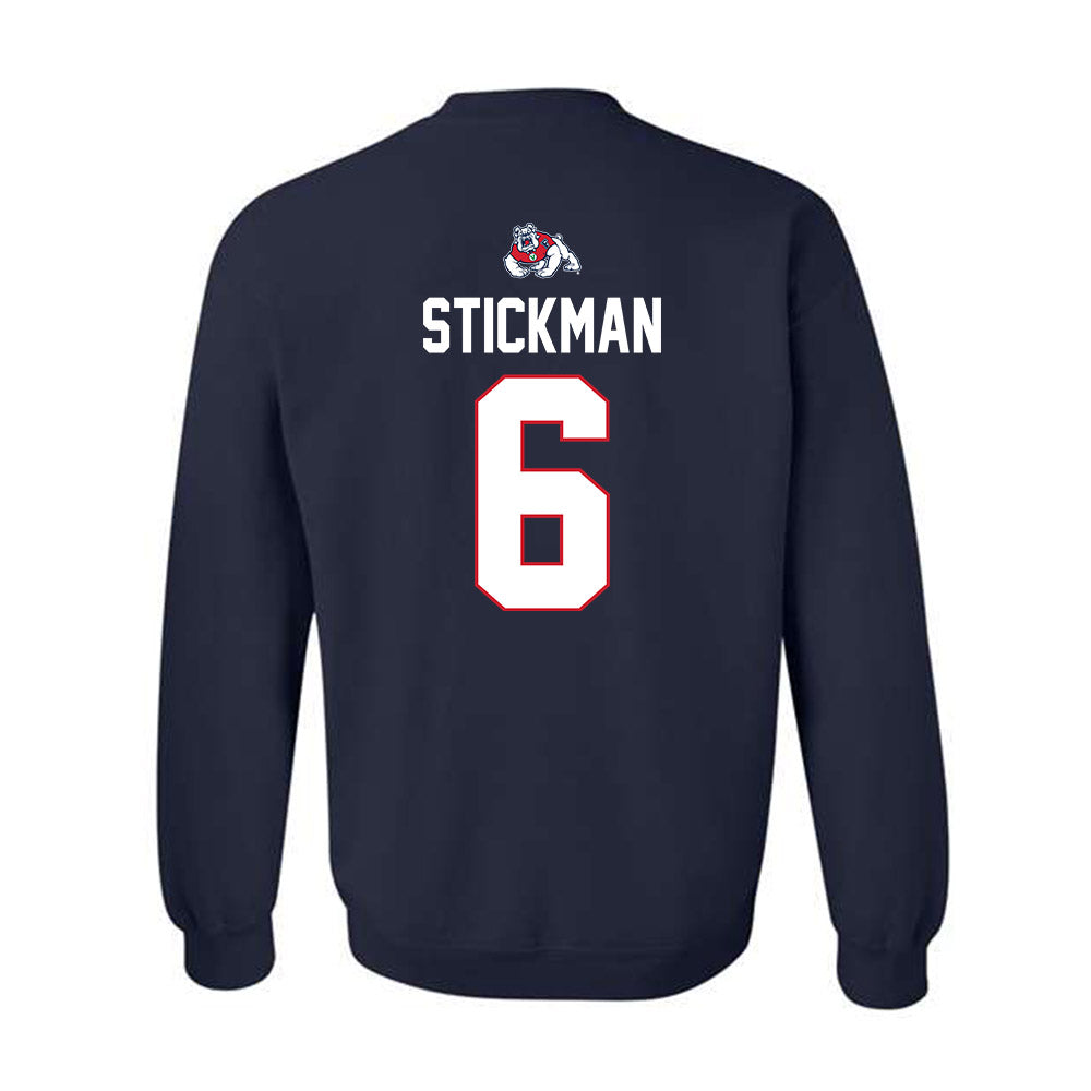 Fresno State - NCAA Men's Basketball : Dj Stickman - Sports Shersey Crewneck Sweatshirt-1