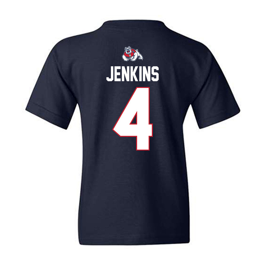 Fresno State - NCAA Men's Basketball : Troy Jenkins - Sports Shersey Youth T-Shirt-1