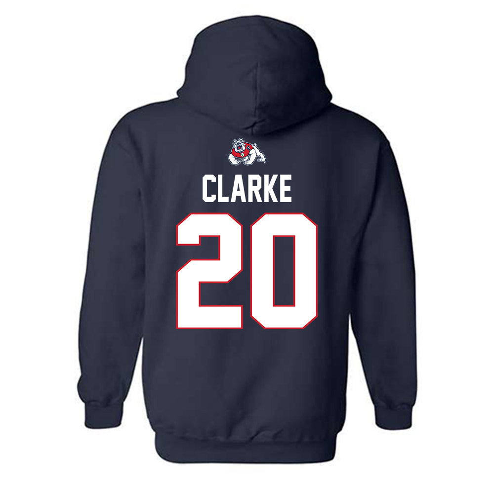 Fresno State - NCAA Women's Basketball : Indiya Clarke - Sports Shersey Hooded Sweatshirt-1