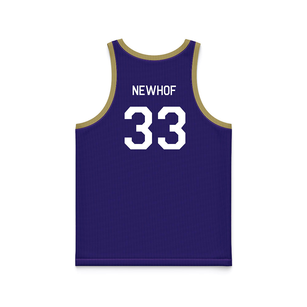 JMU - NCAA Men's Basketball : Gabe Newhof - Hardwood Reissue Basketball Jersey-1