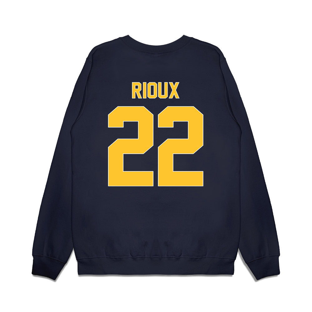 UCI - NCAA Men's Basketball : Olivier Rioux - Vintage Basketball Shersey Premium Crewneck Sweatshirt-1