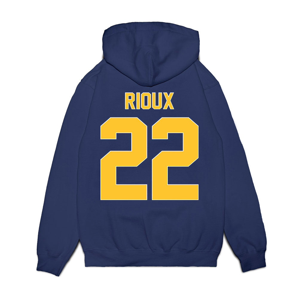 UCI - NCAA Men's Basketball : Olivier Rioux - Vintage Basketball Shersey Fleece Hooded Sweatshirt-1