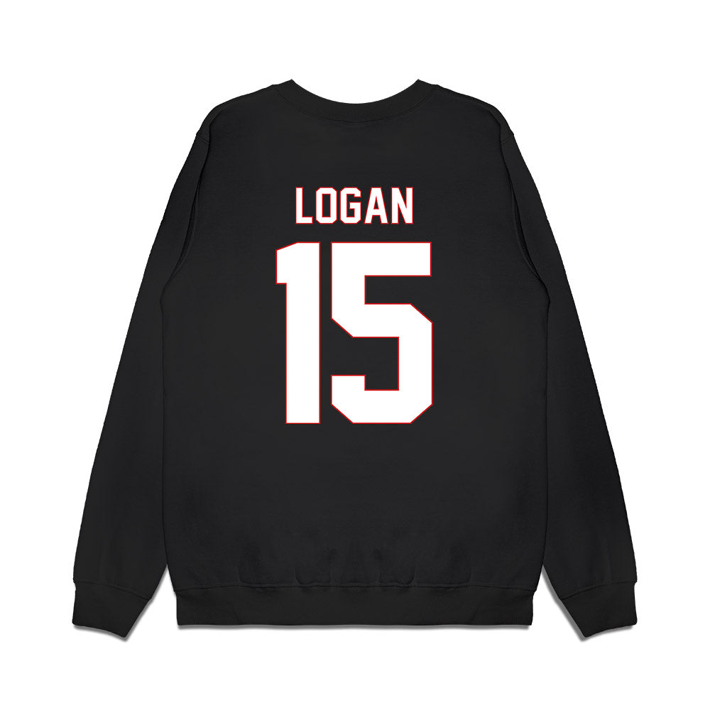 Davidson - NCAA Men's Basketball : Sean Logan - Vintage Shersey Premium Crewneck Sweatshirt-1