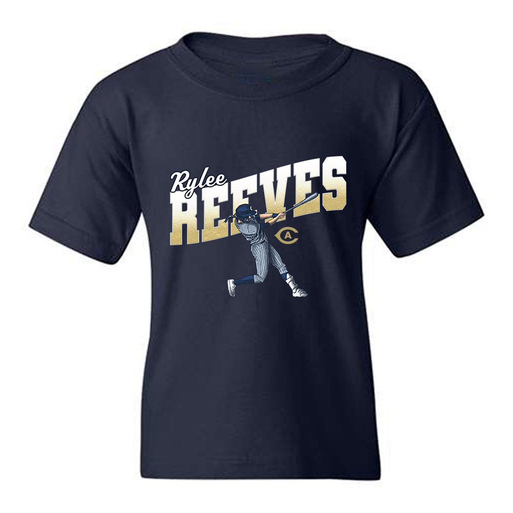 UC Davis - NCAA Softball : Rylee Reeves - Caricature Youth T-Shirt-0