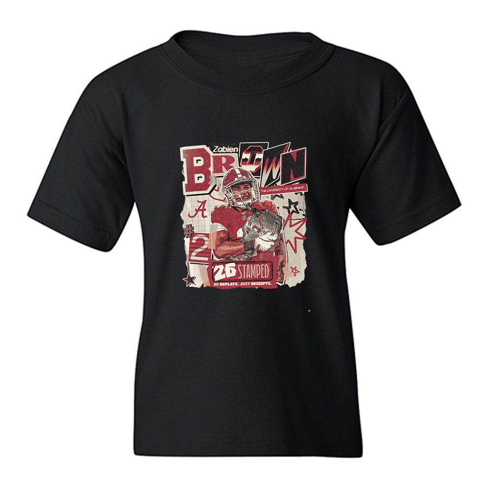 Alabama - NCAA Football : Zabien Brown - 25 season moments Youth T-Shirt-0