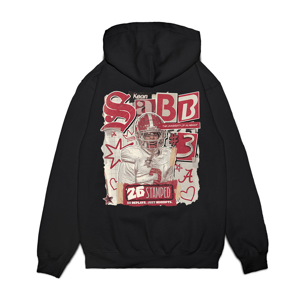 Alabama - NCAA Football : Keon Sabb - 25 season moments Premium Hooded Sweatshirt-1