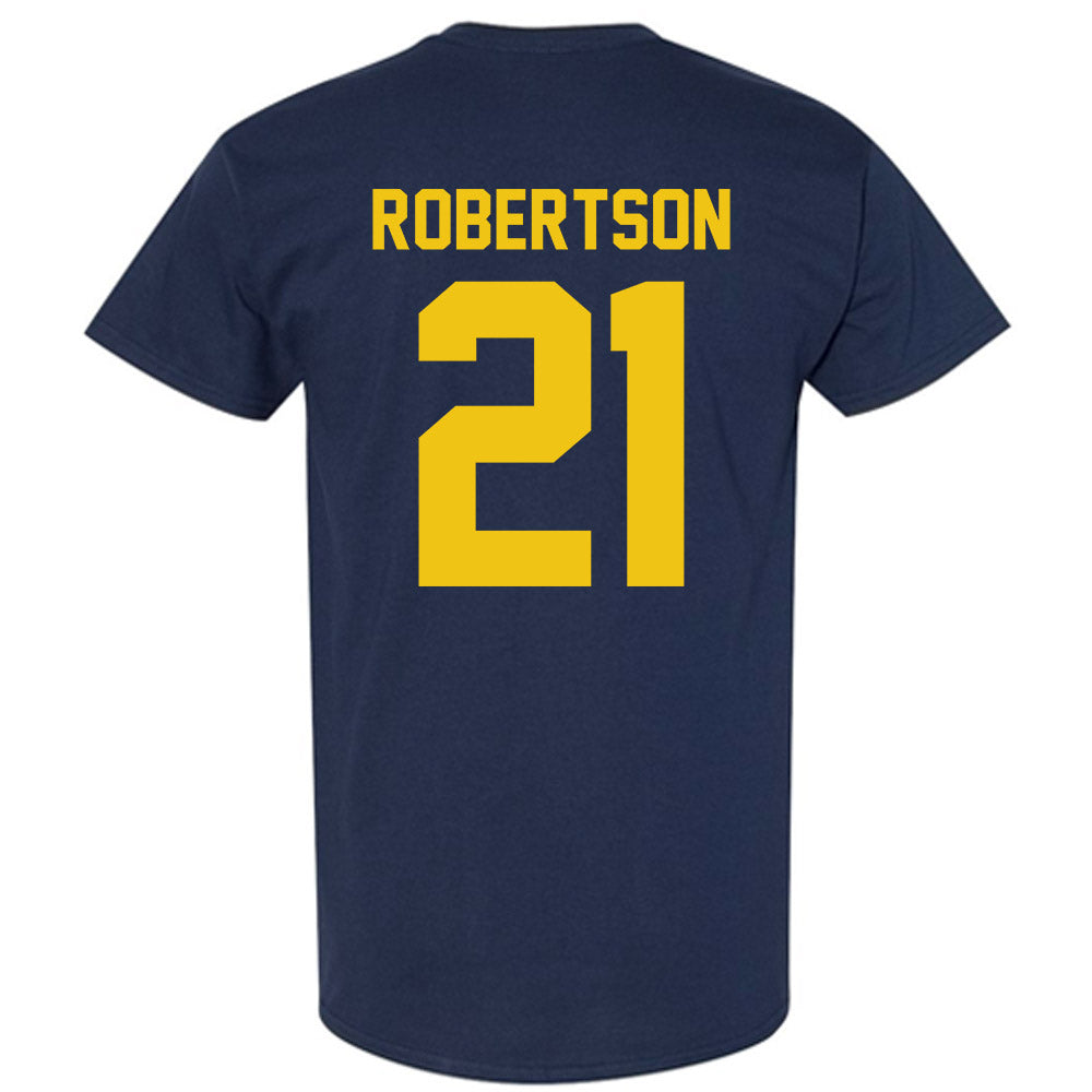 Michigan - NCAA Men's Ice Hockey : Ben Robertson - Vintage Shersey T-Shirt-1