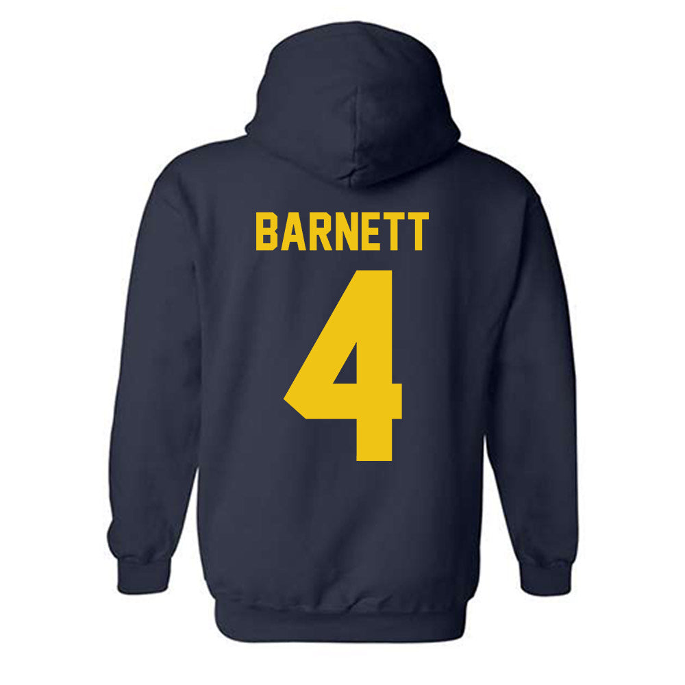Michigan - NCAA Men's Ice Hockey : Asher Barnett - Vintage Shersey Hooded Sweatshirt-1