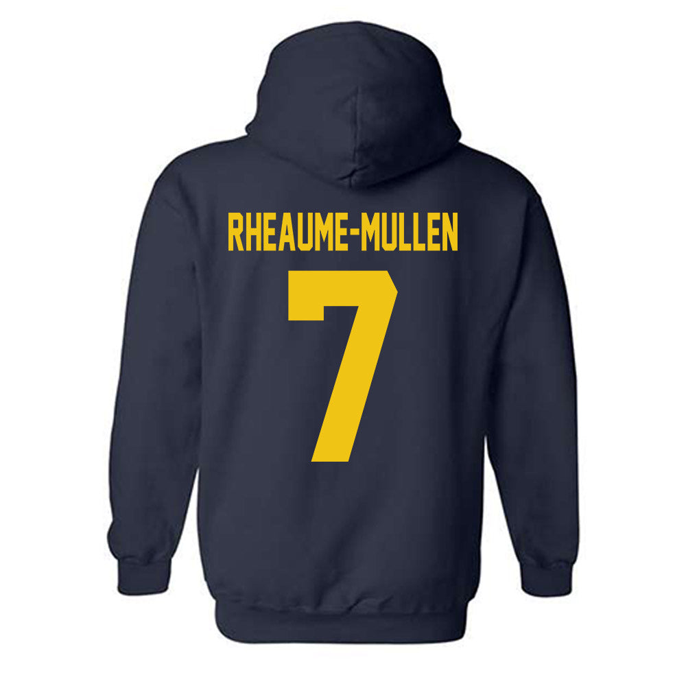 Michigan - NCAA Men's Ice Hockey : Dakoda Rheaume-Mullen - Vintage Shersey Hooded Sweatshirt-1