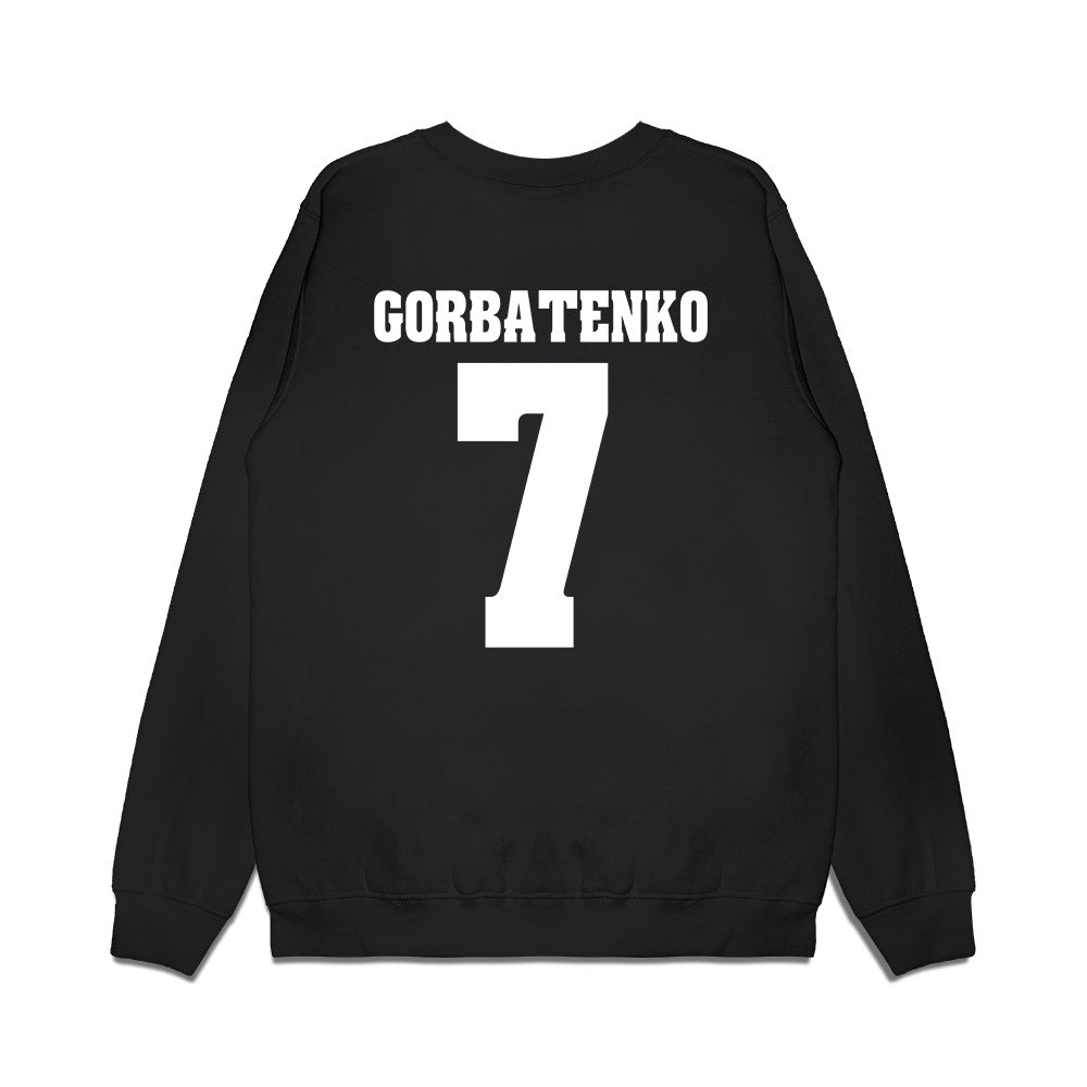 Wisconsin - NCAA Women's Ice Hockey : Kelly Gorbatenko - Vintage Hockey Premium Crewneck Sweatshirt-1