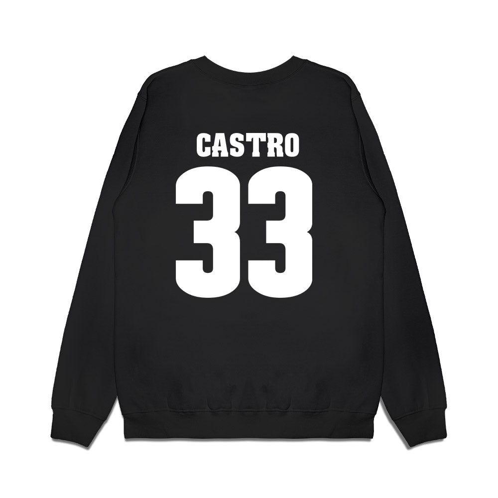 Wisconsin - NCAA Men's Ice Hockey : Anton castro - Vintage Hockey Premium Crewneck Sweatshirt-1