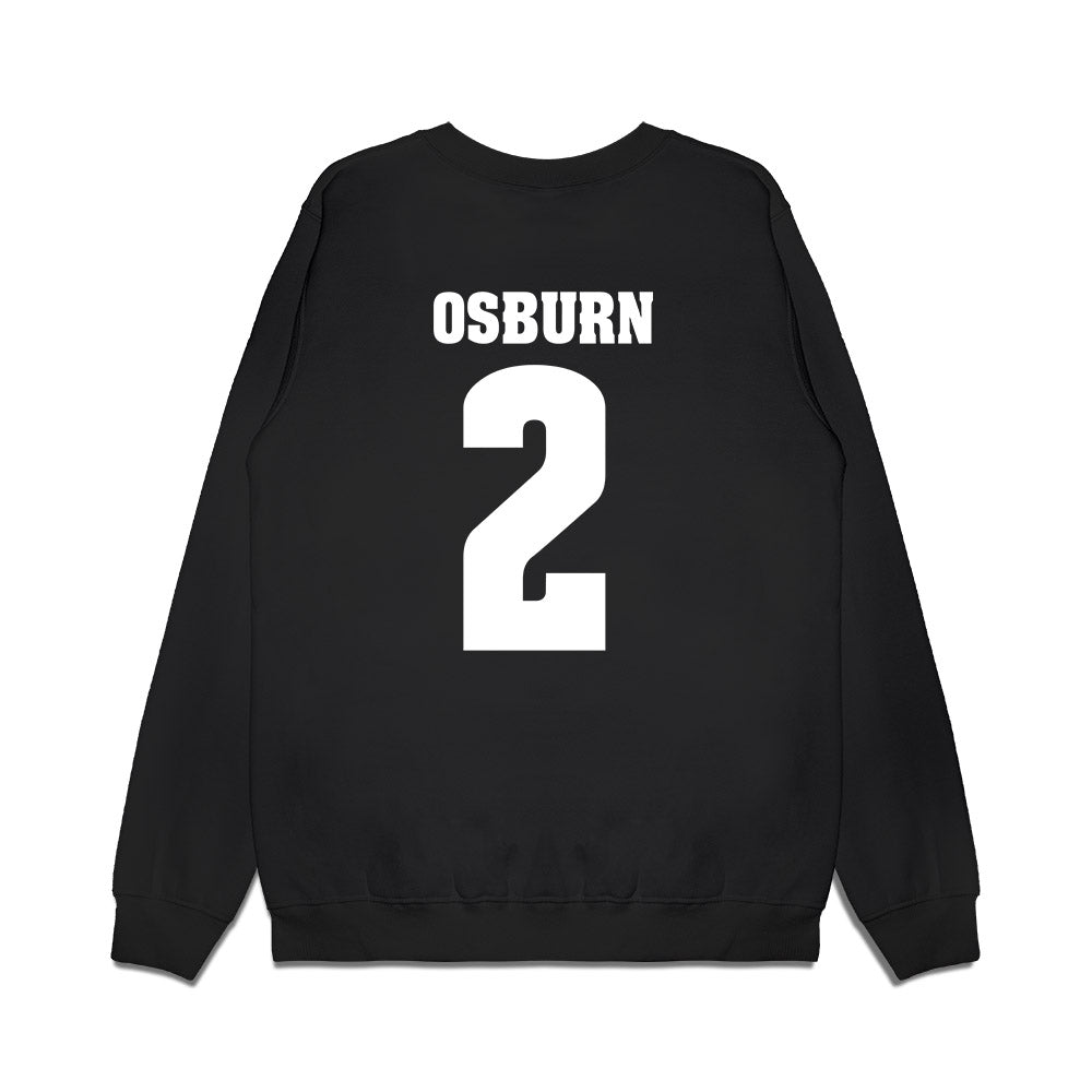 Wisconsin - NCAA Men's Ice Hockey : Luke Osburn - Vintage Hockey Premium Crewneck Sweatshirt-1