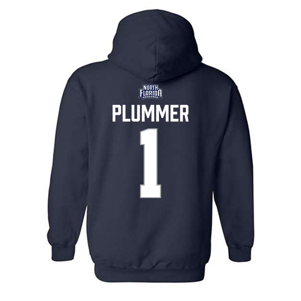 UNF - NCAA Men's Basketball : BJ Plummer - Classic Shersey Hooded Sweatshirt-1