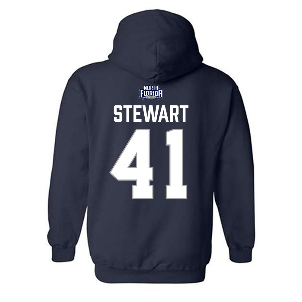 UNF - NCAA Baseball : Jeremiah Stewart - Classic Shersey Hooded Sweatshirt-1