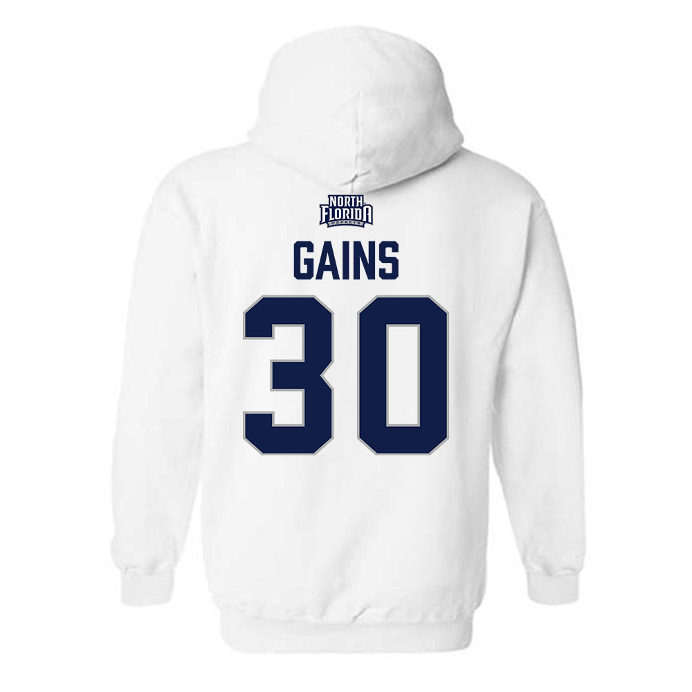 UNF - NCAA Men's Soccer : Austin Gains - Classic Shersey Hooded Sweatshirt-1